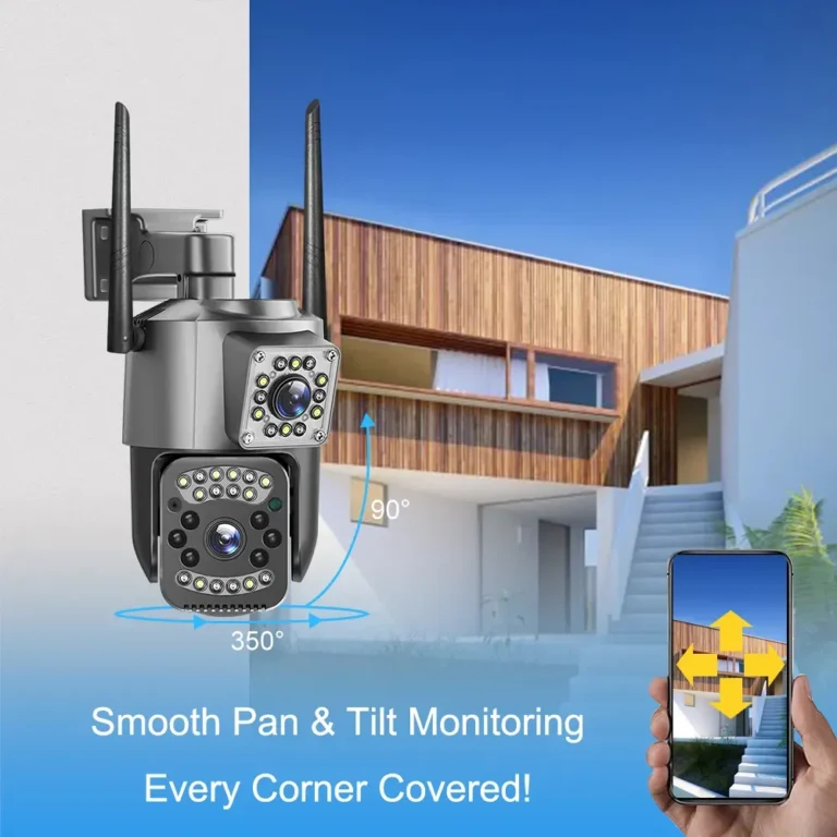 4G Outdoor Waterproof IP Double Lens Camera with mobile