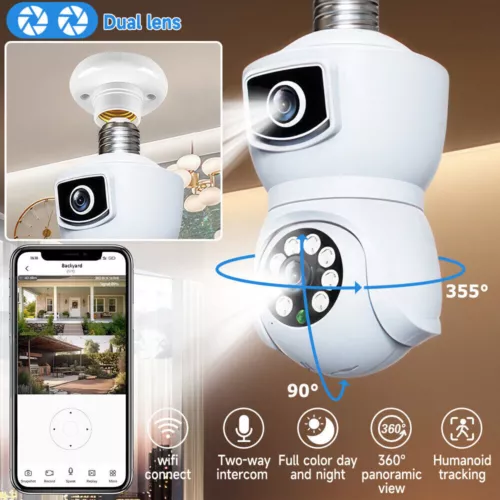 E9 Dual Lens Bulb PTZ IP Camera 2MP+2MP (3)