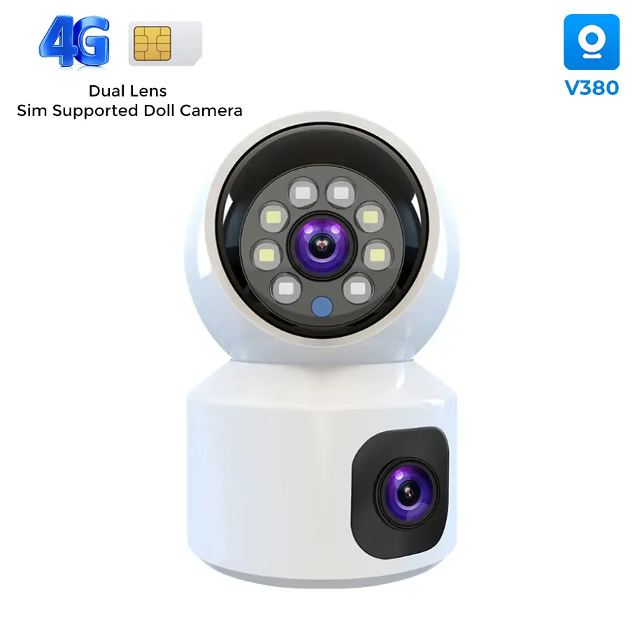 4G C10 Sim Support Ip Dual Lens Camera v380 pro